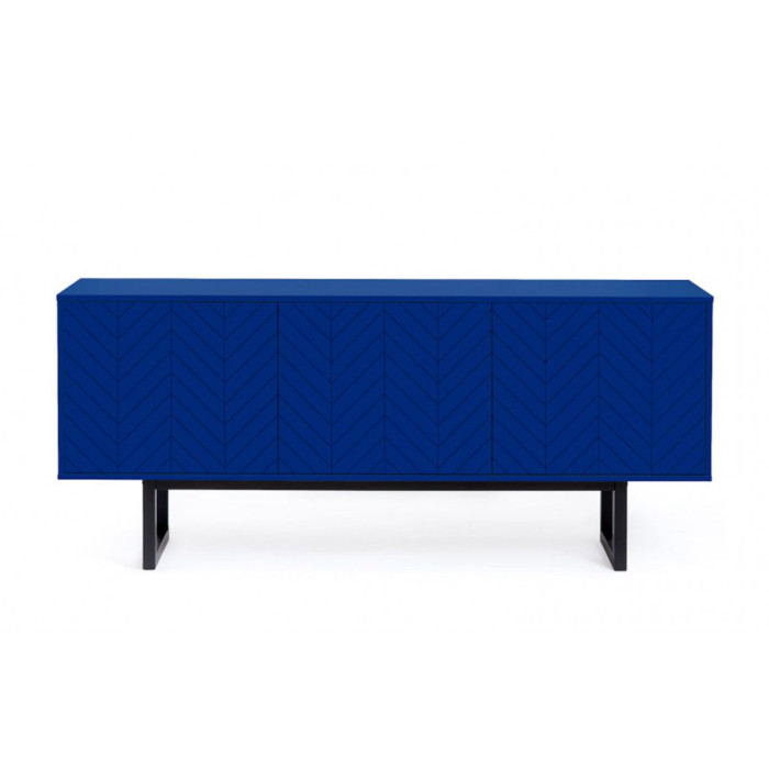 Paris Prix Buffet 3 Portes Triangle "Camden" 175cm Bleu