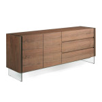 paris prix Buffet 3 Tiroirs & 2 Portes "Delma" 188cm Naturel