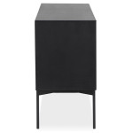 Paris Prix Buffet 3 Tiroirs & 2 Portes Design "Lasco" 160cm Noir