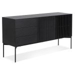 paris prix Buffet 3 Tiroirs & 2 Portes Design "Lasco" 160cm Noir