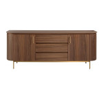 Paris Prix Buffet 3 Tiroirs & 2 Portes "Lowell" 210cm Marron
