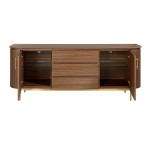 Paris Prix Buffet 3 Tiroirs & 2 Portes "Lowell" 210cm Marron