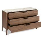 Paris Prix Buffet 3 Tiroirs Design "Bosca" 120cm Naturel