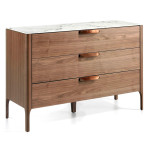 Paris Prix Buffet 3 Tiroirs Design "Bosca" 120cm Naturel