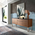 Paris Prix Buffet 3 Tiroirs Design "Rolando" 200cm Naturel