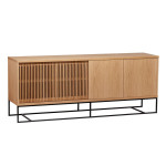 paris prix Buffet 4 Portes Coulissantes "Ende" 188cm Chêne