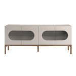 Paris Prix Buffet 4 Portes Design "Barney" 180cm Gris