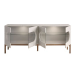 Paris Prix Buffet 4 Portes Design "Barney" 180cm Gris