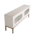 Paris Prix Buffet 4 Portes Design "Barney" 180cm Gris