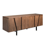 paris prix Buffet 4 Portes Design "Elios" 180cm Noyer & Noir