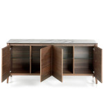 Paris Prix Buffet 4 Portes Design "Sade" 179cm Naturel