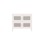 Paris Prix Buffet 4 Portes En Métal "Nett" 90cm Blanc