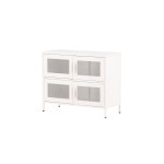 Paris Prix Buffet 4 Portes En Métal "Nett" 90cm Blanc