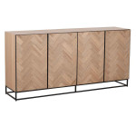 Paris Prix Buffet 4 Portes "Miraza" 180cm Naturel & Noir