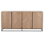 paris prix Buffet 4 Portes "Miraza" 180cm Naturel & Noir