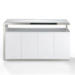 Paris Prix Buffet 4 Portes "Orlando" 140cm Blanc Laqué