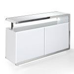 Paris Prix Buffet 4 Portes "Orlando" 140cm Blanc Laqué