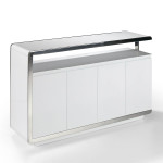 paris prix Buffet 4 Portes "Orlando" 140cm Blanc Laqué