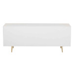 Paris Prix Buffet 4 Tiroirs & 2 Portes "Remina" 150cm Blanc & Or