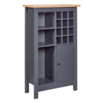 paris prix Buffet Avec Range-Bouteilles "Nichole" 124cm Anthracite