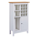 paris prix Buffet Avec Range-Bouteilles "Nichole" 124cm Blanc