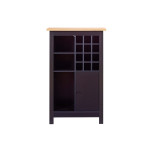 Paris Prix Buffet Avec Range-Bouteilles "Nichole" 124cm Noir