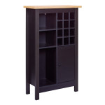 paris prix Buffet Avec Range-Bouteilles "Nichole" 124cm Noir