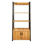 paris prix Buffet Bibliothèque en Bois "Edison" 160cm Naturel