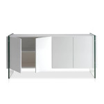 Paris Prix Buffet Design 4 Portes "Isaac" 170cm Blanc