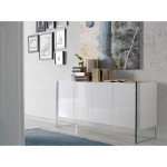 Paris Prix Buffet Design 4 Portes "Isaac" 170cm Blanc