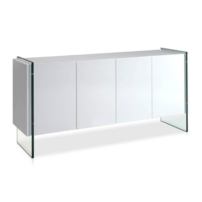 Paris Prix Buffet Design 4 Portes "Isaac" 170cm Blanc