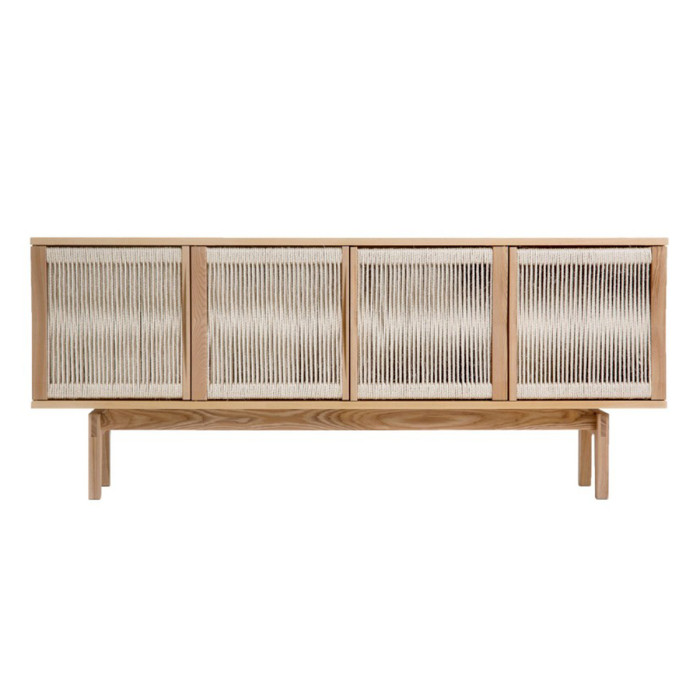 Paris Prix Buffet Design 4 Portes "Lilla" 180cm Naturel
