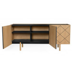 Paris Prix Buffet Design En Bois Massif "Porto" 175cm Chêne