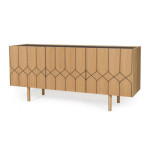 Paris Prix Buffet Design En Bois Massif "Porto II" 175cm Chêne