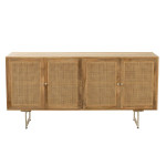 Paris Prix Buffet En Bois 4 Portes "Weaving" 170cm Naturel