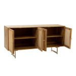 Paris Prix Buffet En Bois 4 Portes "Weaving" 170cm Naturel
