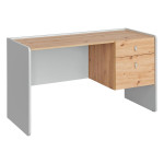 paris prix Bureau 1 Niche & 1 Tiroir "Vivero" 134cm Gris & Naturel