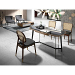 Paris Prix Bureau 1 Tiroir Design "Lucia" 140cm Noyer