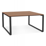 paris prix Bureau Bench Design "Dane" 140cm Noir & Noyer