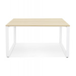 Paris Prix Bureau Bench Design "Dane" 160cm Blanc & Naturel