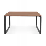 Paris Prix Bureau Bench Design "Dane" 160cm Noir & Noyer