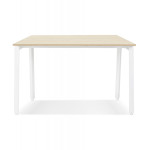 Paris Prix Bureau Bench Double "Rosendo" 140cm Blanc & Naturel