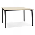paris prix Bureau Bench Double "Rosendo" 140cm Noir & Naturel
