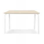 Paris Prix Bureau Bench Double "Rosendo" 160cm Blanc & Naturel