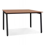 paris prix Bureau Bench Double "Rosendo" 160cm Noir & Noyer