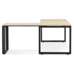 Paris Prix Bureau D'Angle Design "Abigano" 170cm Naturel & Noir