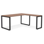 Paris Prix Bureau D'Angle Design "Abigano" 170cm Noyer & Noir