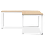 Paris Prix Bureau D'Angle Design "Hovik" 160cm Naturel & Blanc