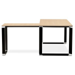Paris Prix Bureau D'Angle Design "Hovik" 160cm Naturel & Noir