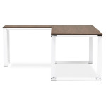 Paris Prix Bureau D'Angle Design "Hovik" 160cm Noyer & Blanc